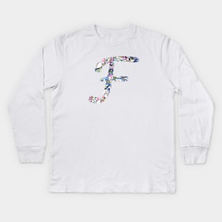 Gaudi Mosaic Letter F Kids Long Sleeve T-Shirt